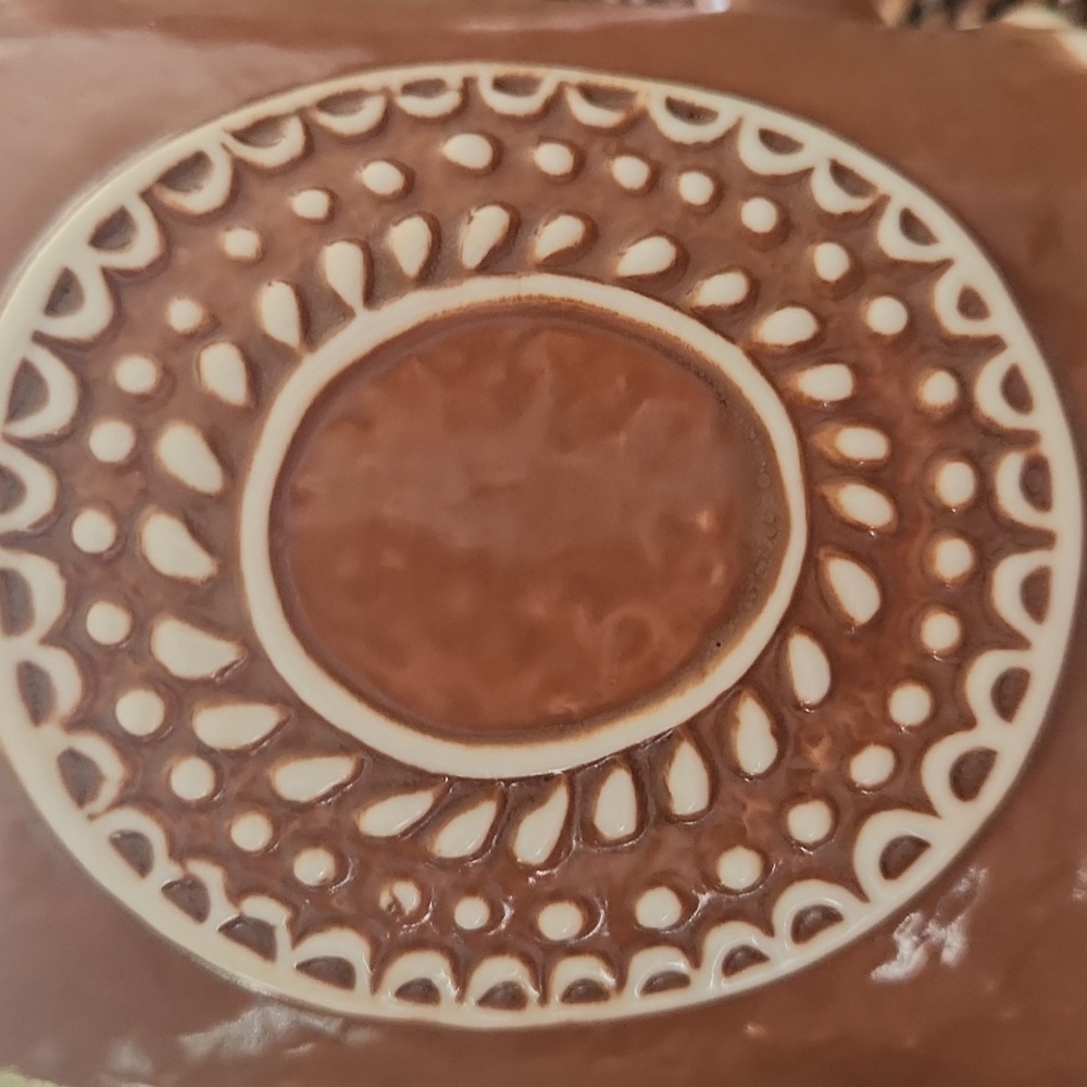 Pottery Barn, Gingerbread Brown & White Ceramic Mug letter "O" NWT - Picture 6 of 16